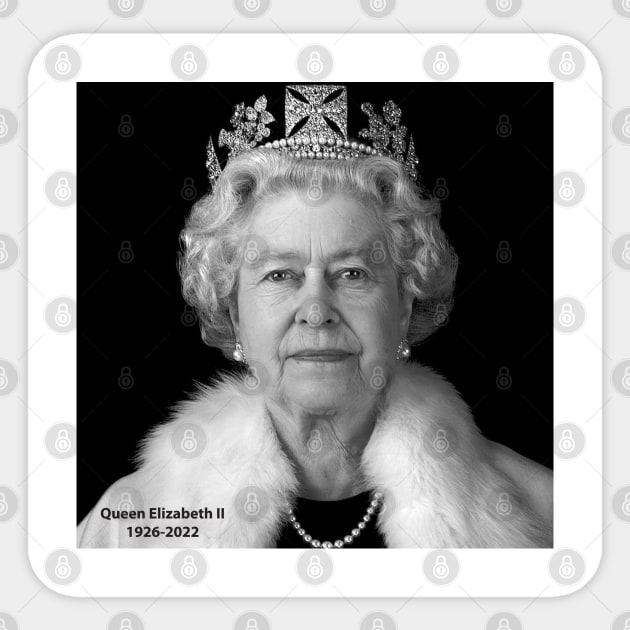 Rip Queen Elizabeth II God Bless the beautiful Queen Sticker by myartworkdiary